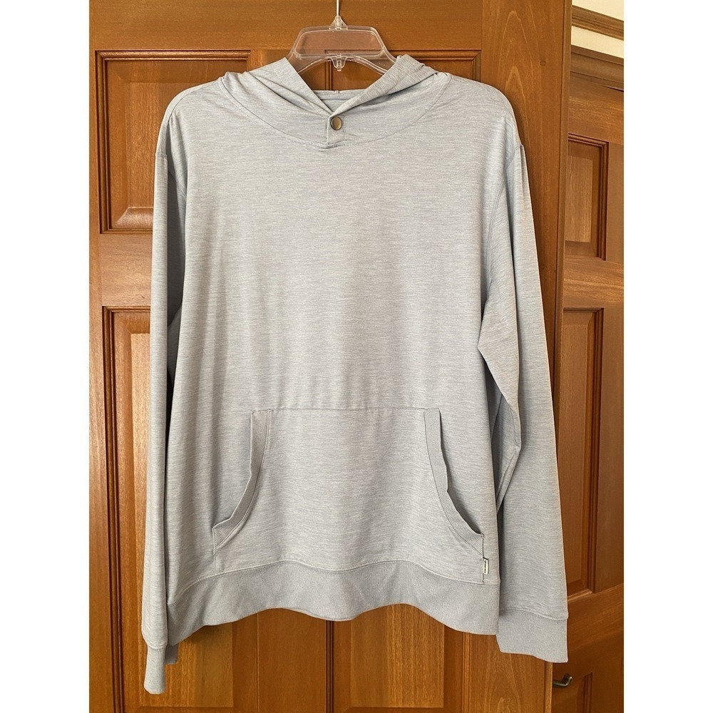 Maelreg Performance Hoodie Mens Medium Gray Athletic Sweater Top Long Sleeve